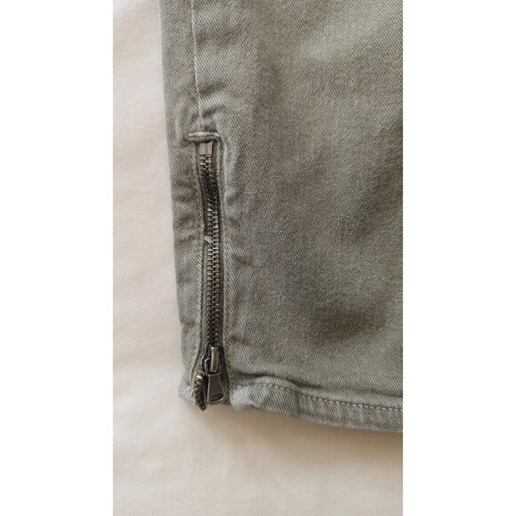 Paige Womens 27 Christi Utility Jeans Ankle Zip Skinny Ivy Green Moto - Picture 3 of 9